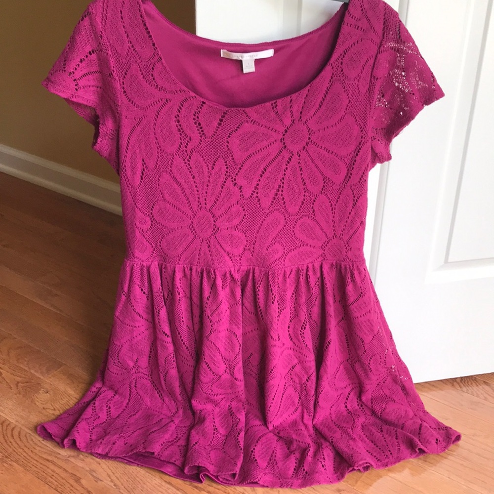 Fuchsia Floral Lauren Conrad Dress